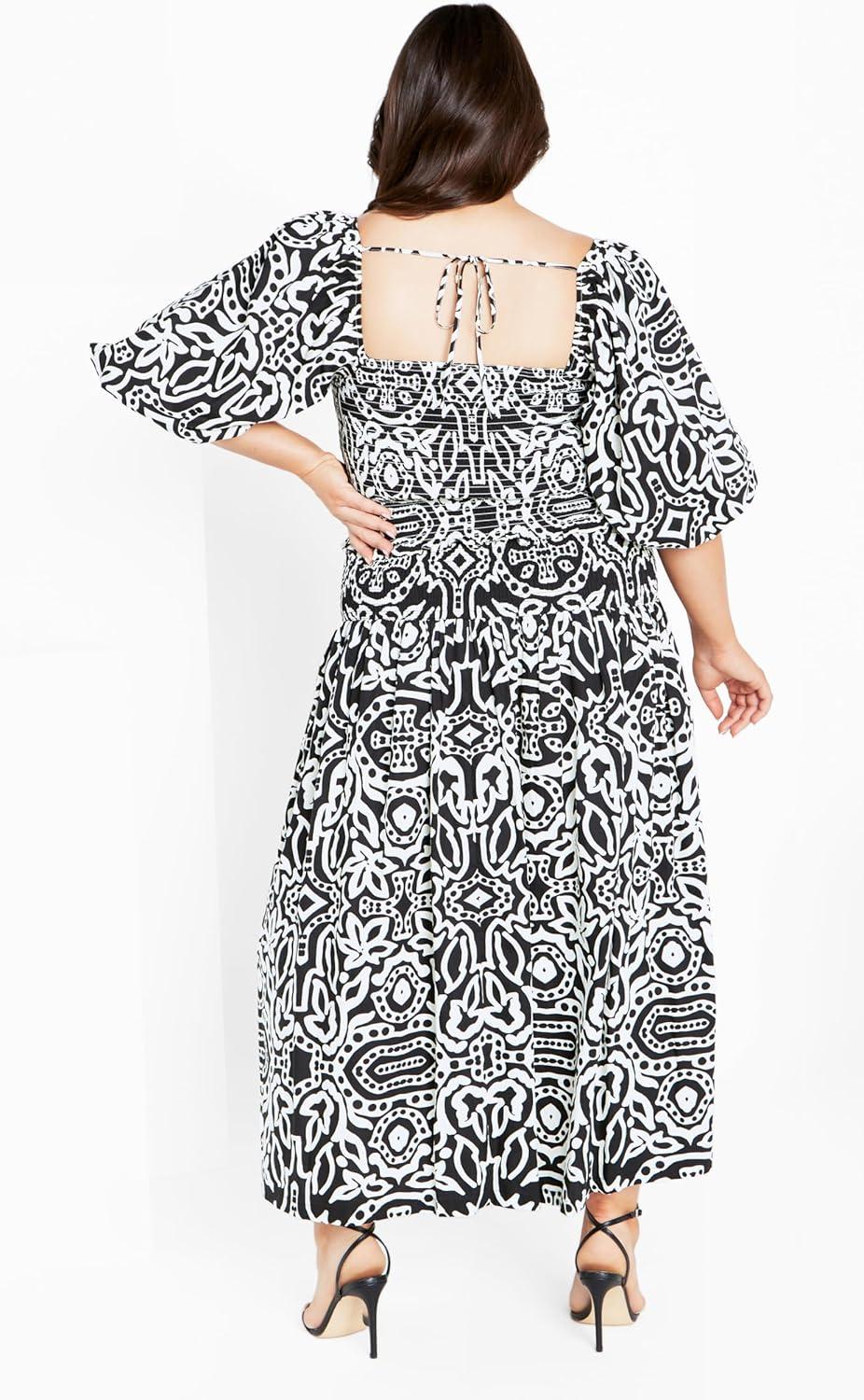 image:imageCity Chic Plus Size Top Amari Puff Sleeve Fitted TopBlk Amari