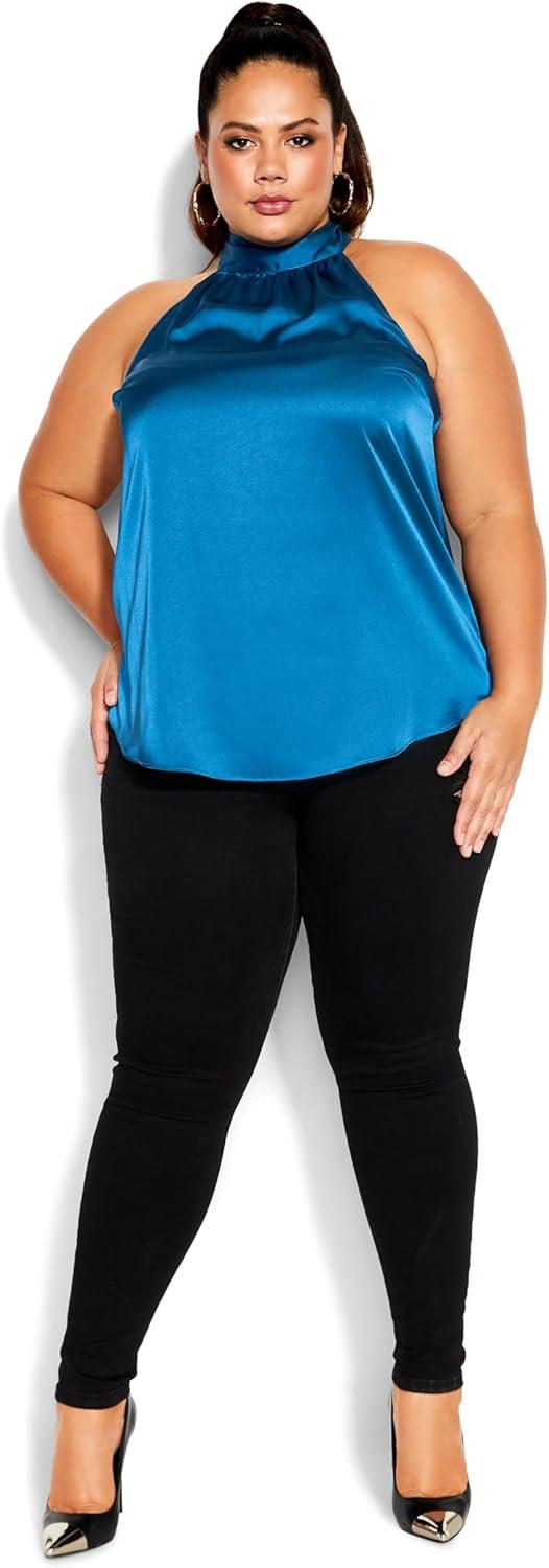 image:imageCity Chic Womens Citychic Plus Size Top Sexy ShineDeep Teal