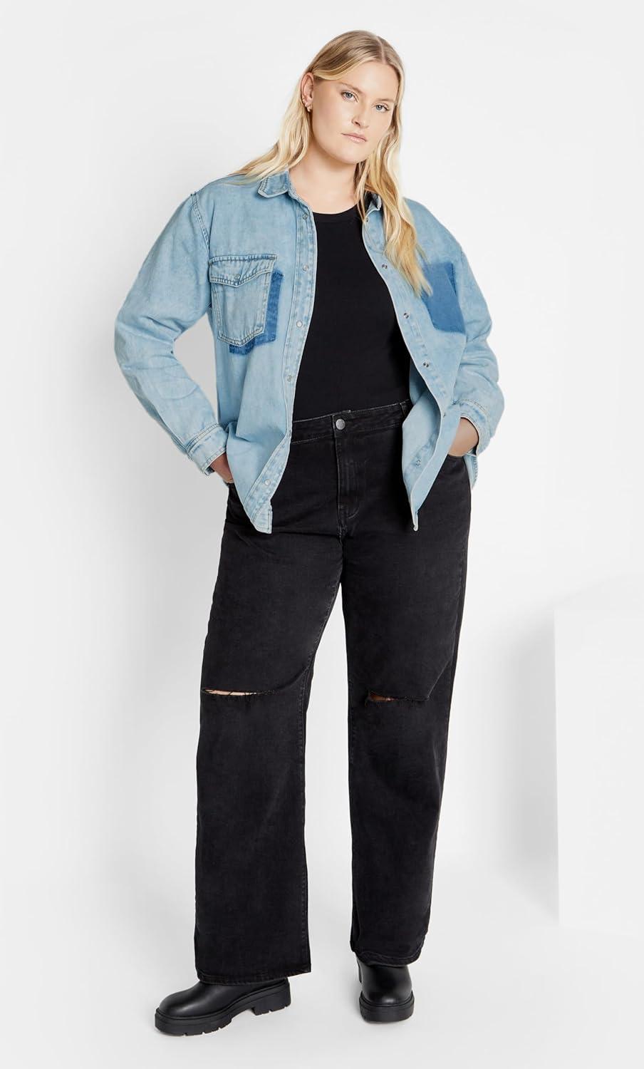 image:imageCity Chic Womens Plus Size Denim Ivy ShirtDenim Light