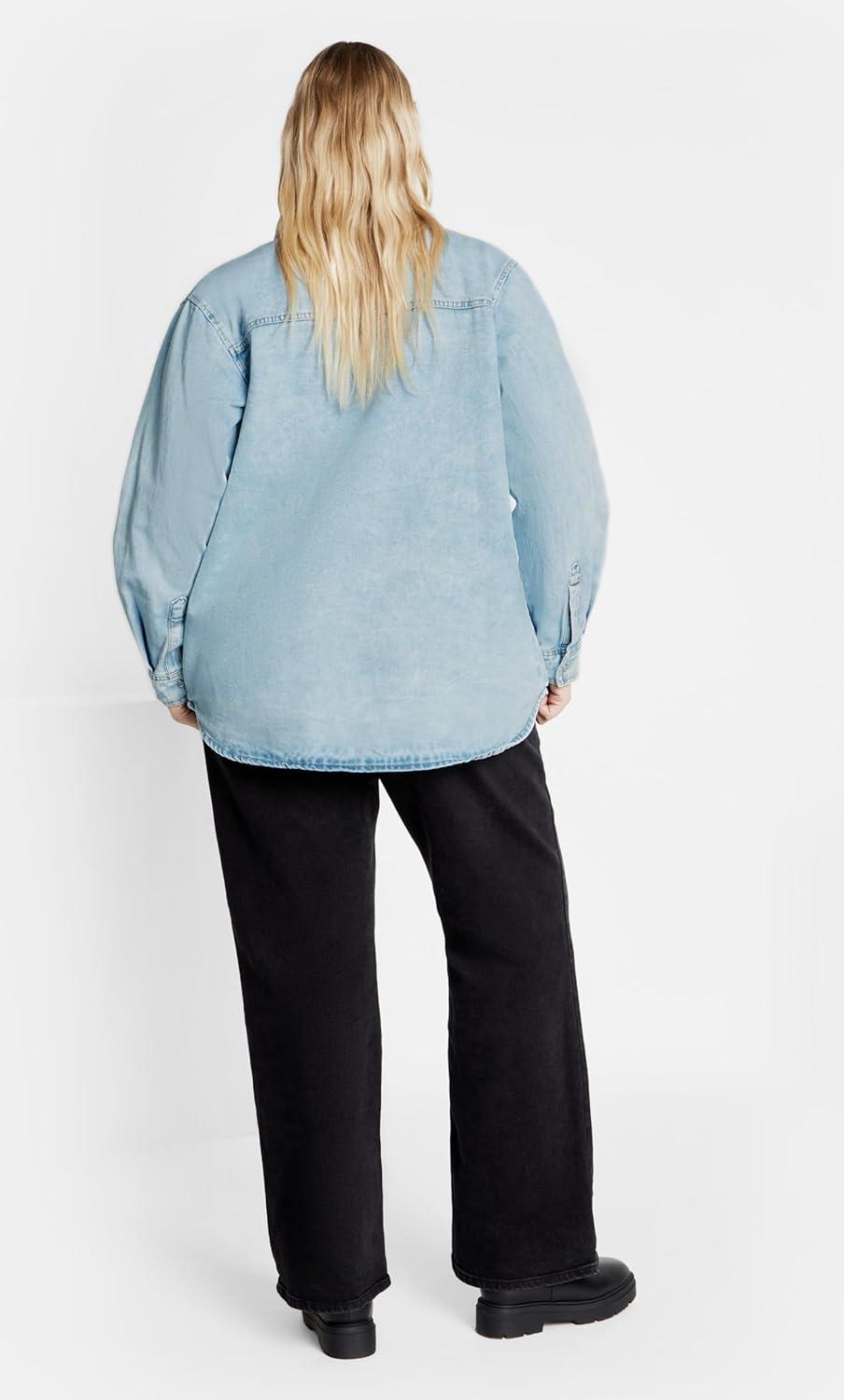 image:imageCity Chic Womens Plus Size Denim Ivy ShirtDenim Light