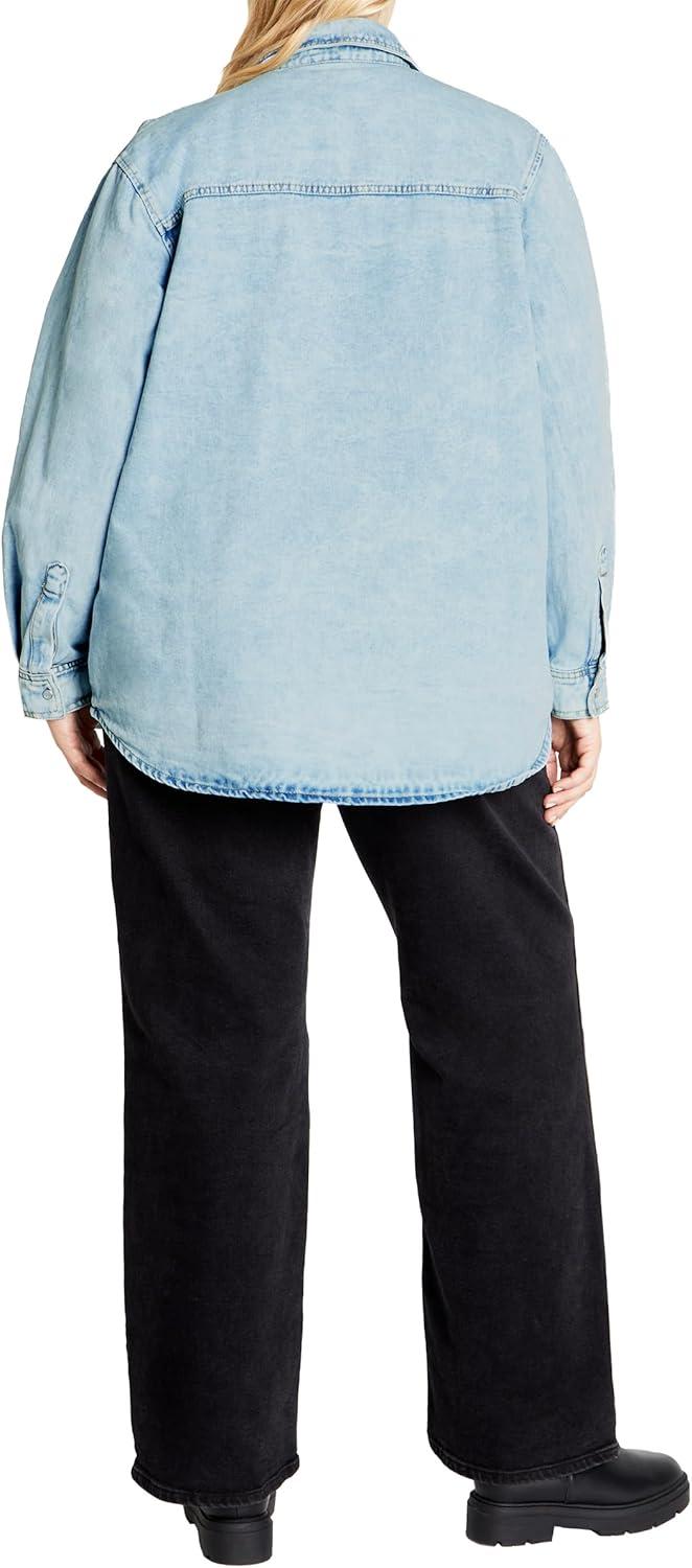 image:imageCity Chic Womens Plus Size Denim Ivy ShirtDenim Light