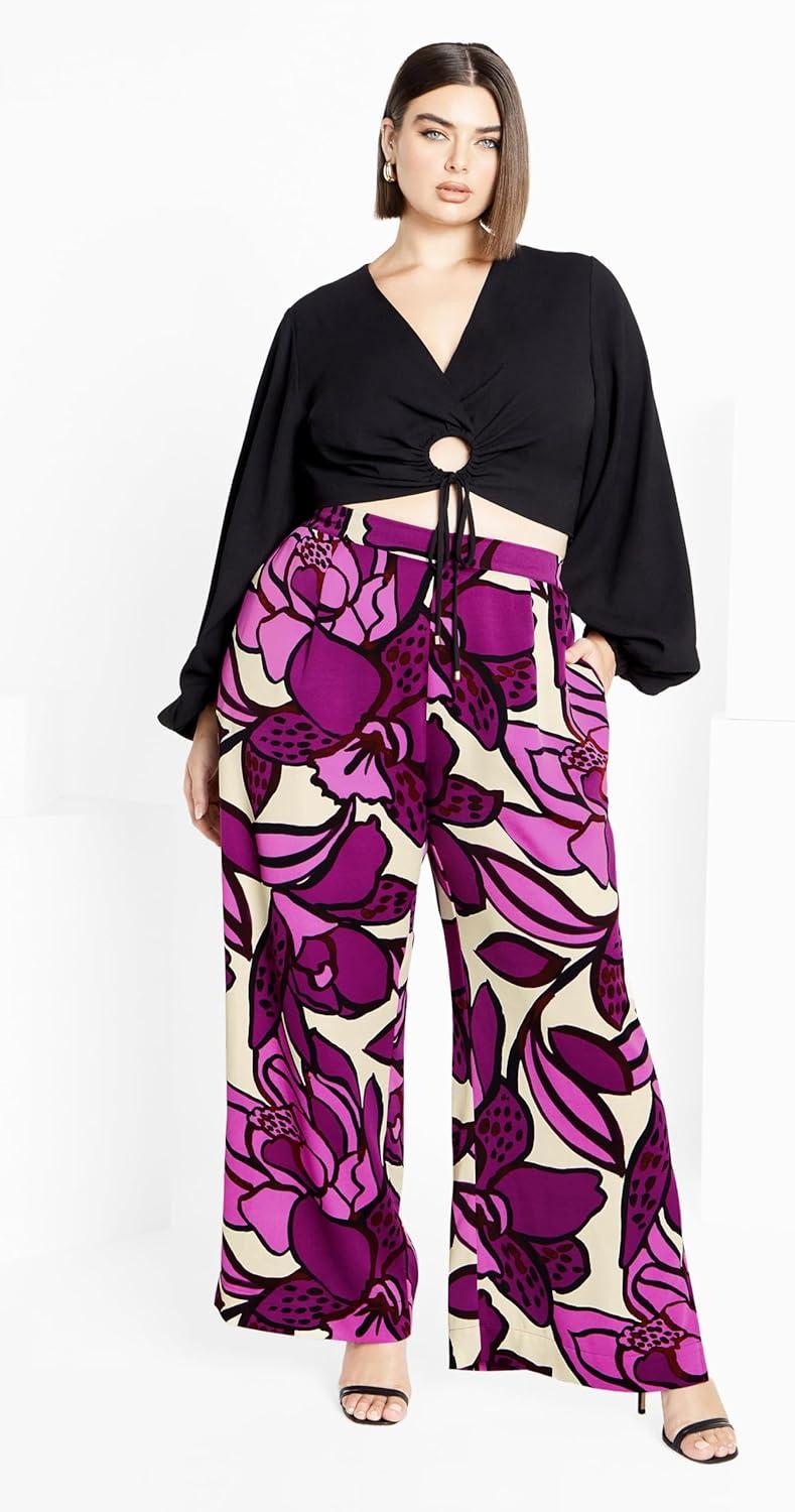 image:imageCity Chic Womens Plus Size Fiesta TopBlack
