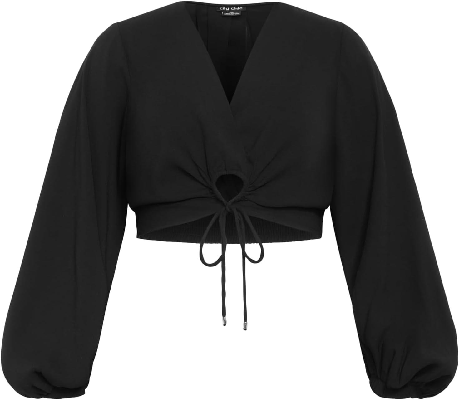 image:imageCity Chic Womens Plus Size Fiesta TopBlack