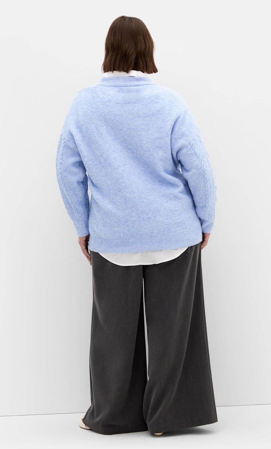image:imageCity Chic Womens Plus Size Jumper Claudia KnitSky Blue