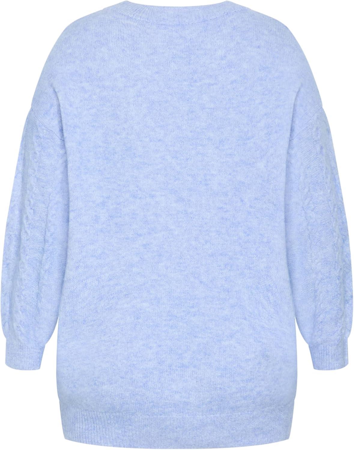 image:imageCity Chic Womens Plus Size Jumper Claudia KnitSky Blue