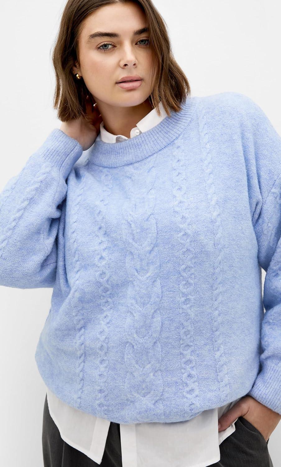 image:imageCity Chic Womens Plus Size Jumper Claudia KnitSky Blue