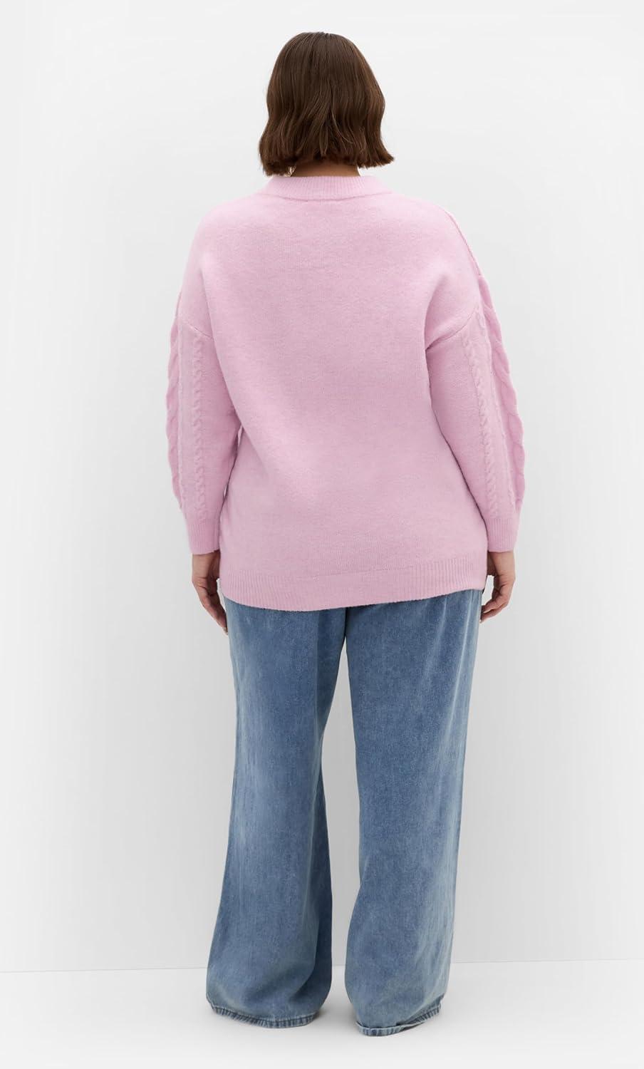 image:imageCity Chic Womens Plus Size Jumper Claudia KnitSoft Pink