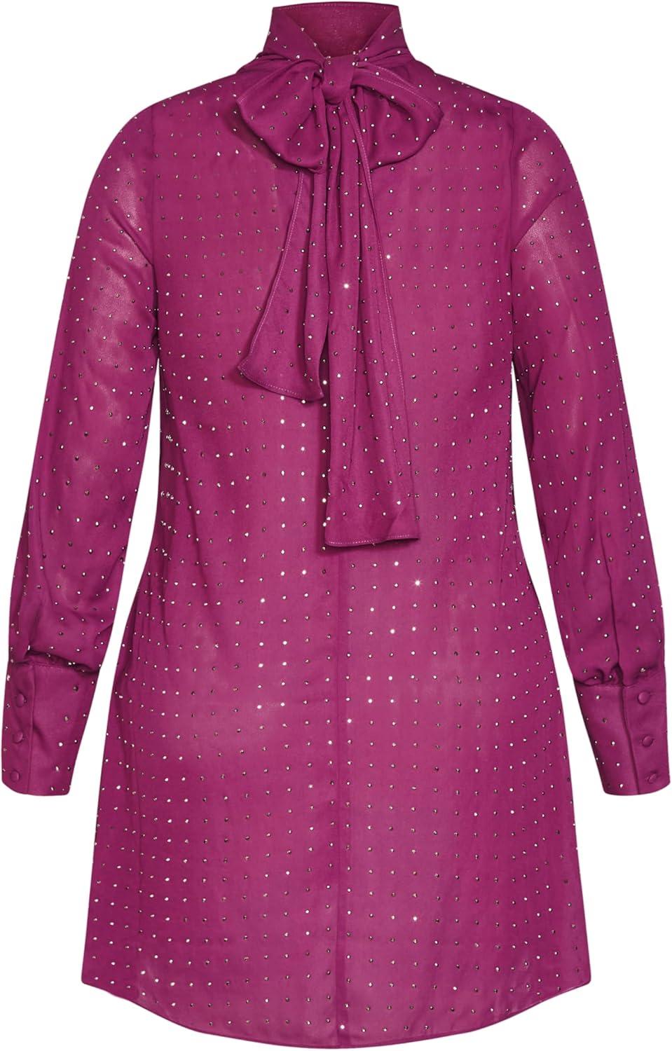 image:imageCity Chic Womens Plus Size Nailhead TunicMulberry