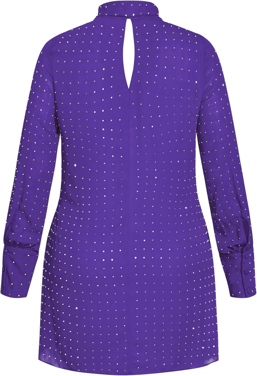 image:imageCity Chic Womens Plus Size Nailhead TunicRoyal Purple