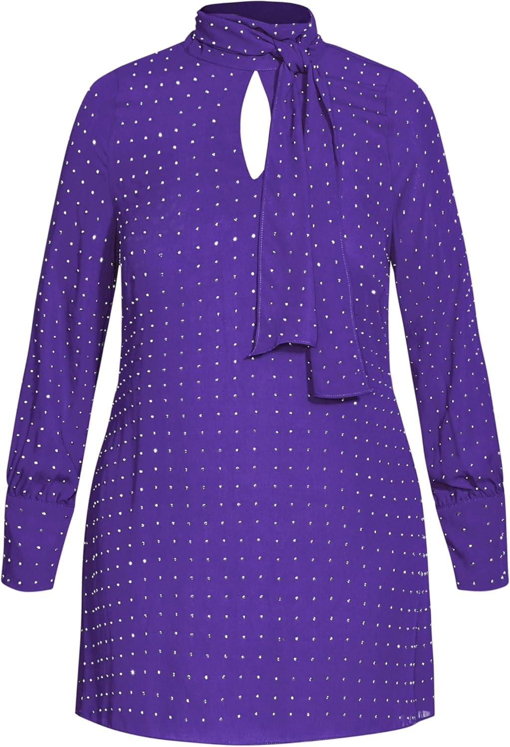 image:imageCity Chic Womens Plus Size Nailhead TunicRoyal Purple
