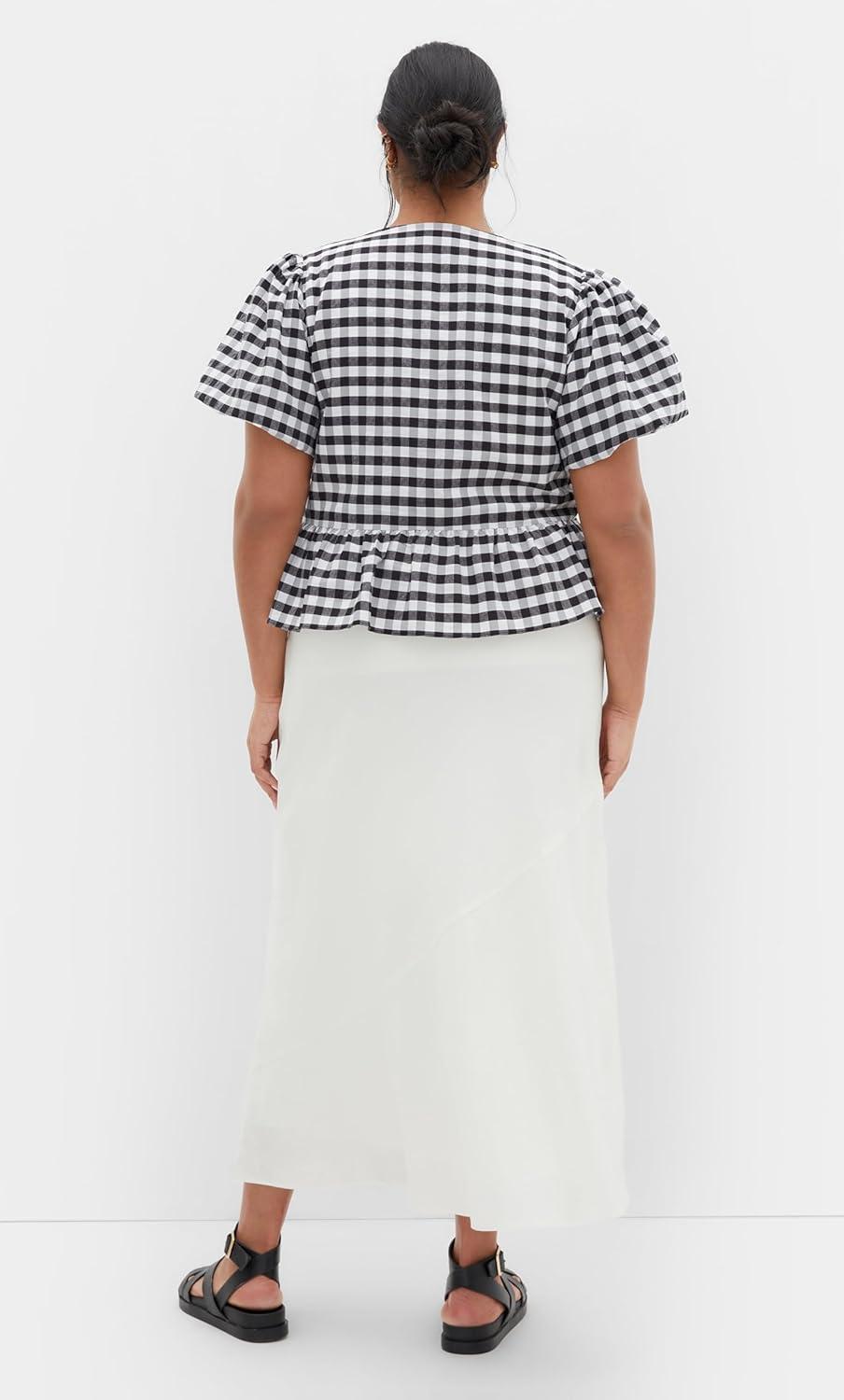 image:imageCity Chic Womens Plus Size Top JolieBlk Gingham