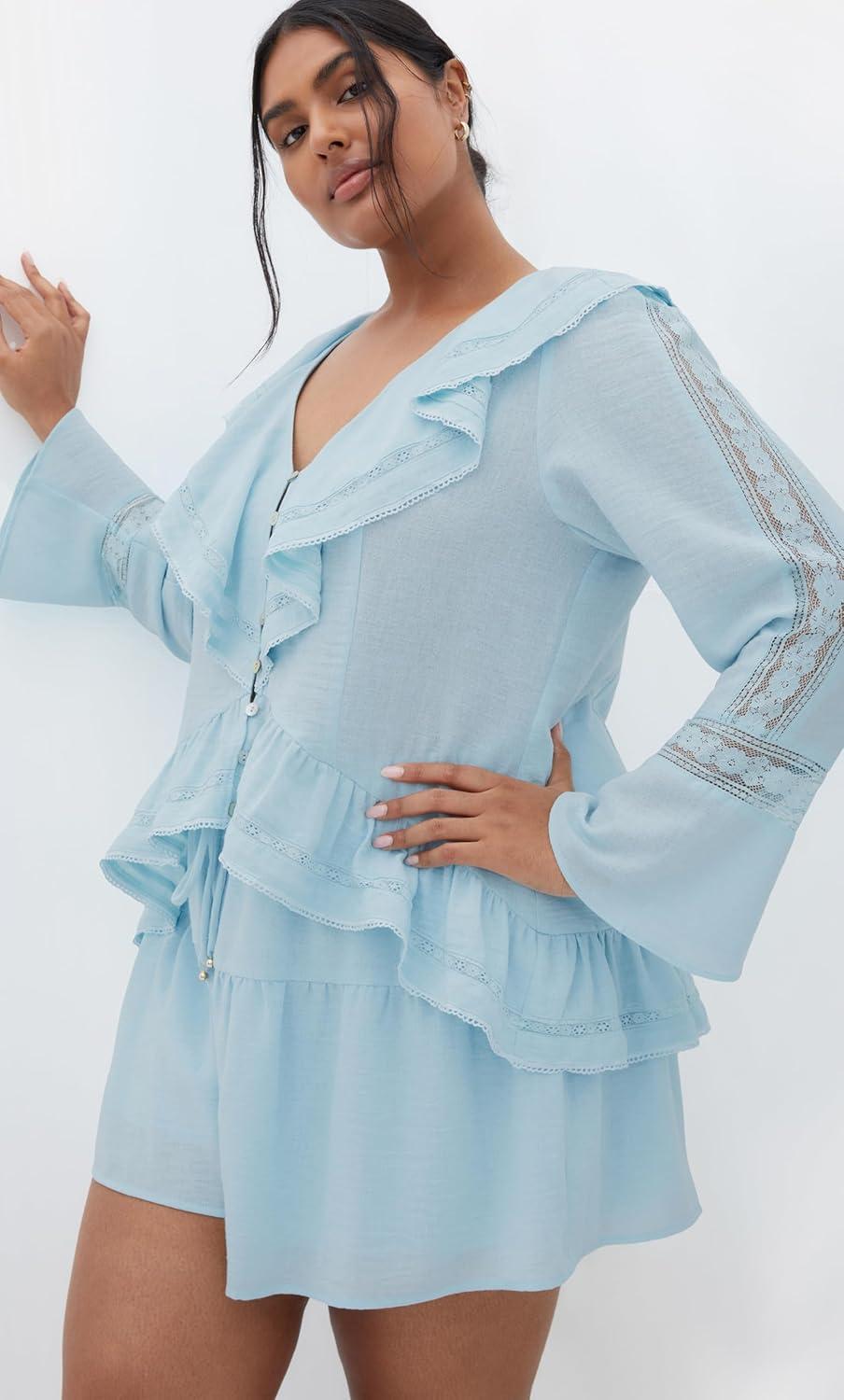 image:imageCity Chic Womens Plus Size Top SaraIce Blue