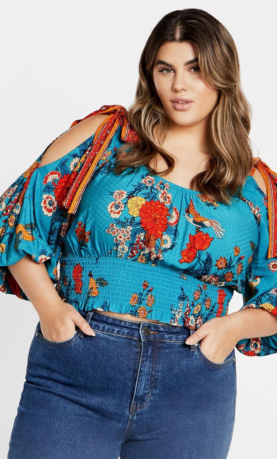 image:imageCity Chic Womens Plus Size Venice TopJade
