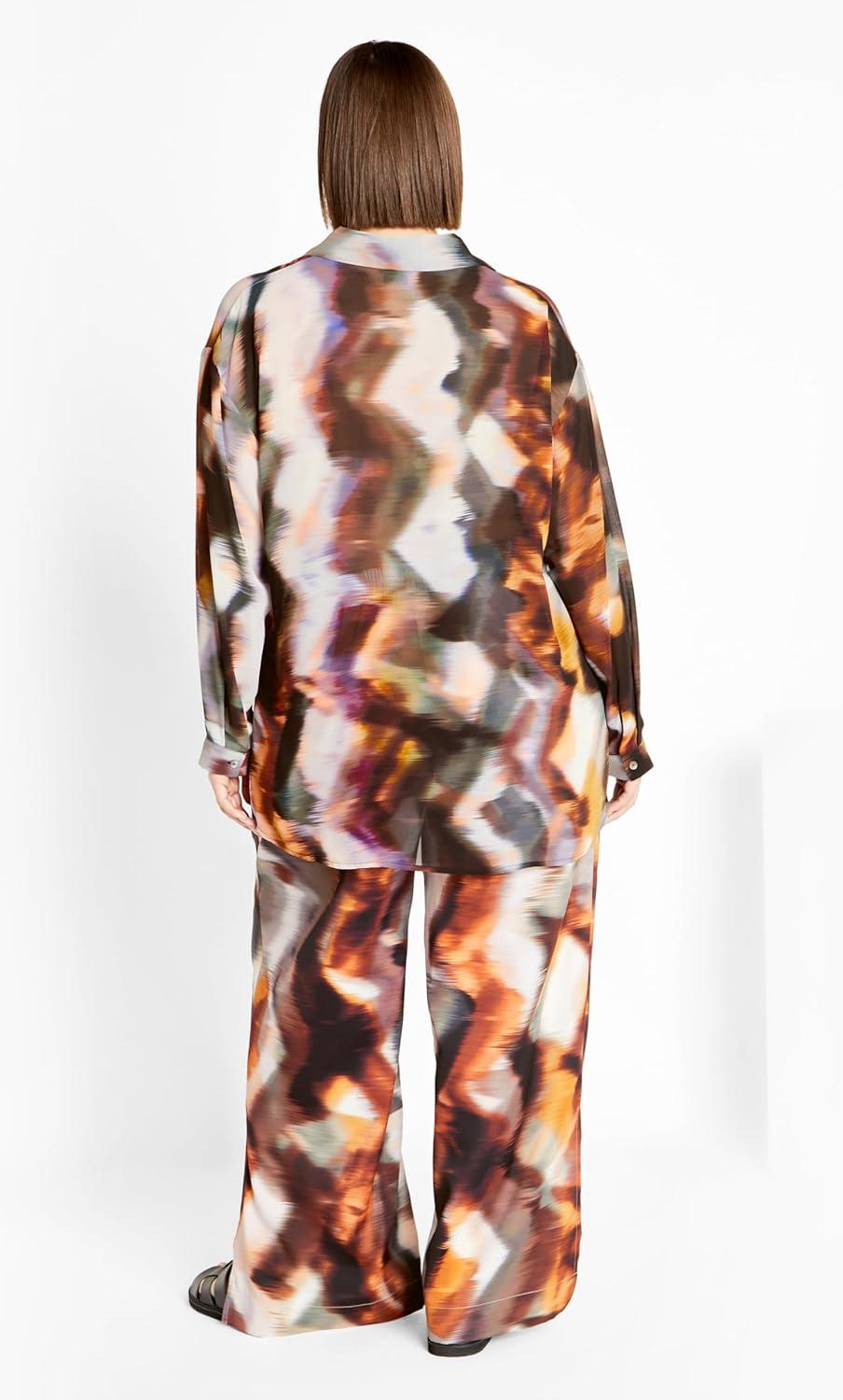 image:imageCity Chic Womens Sheer Lover Print ShirtMinerals