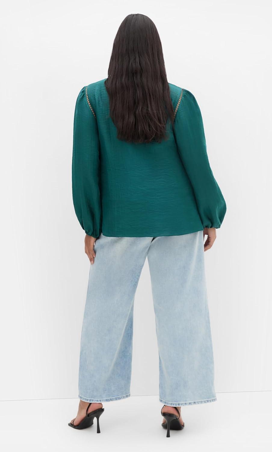 image:imageCity Chic Womens Top Lorelai Long SleeveEmerald