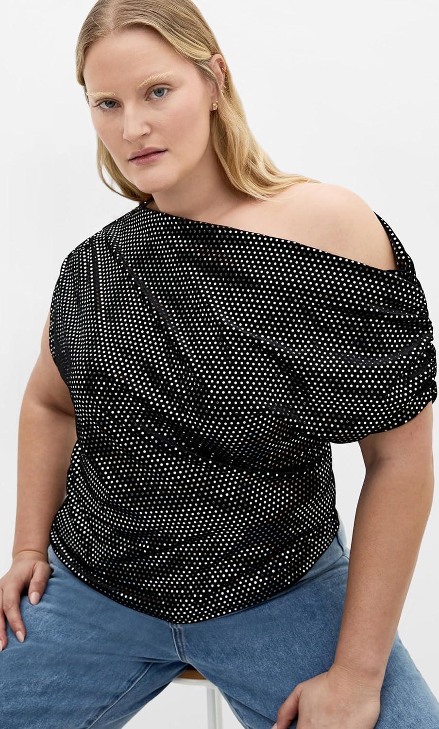 image:imageCity Chic Womens Top Shimmy Off ShoulderBlack