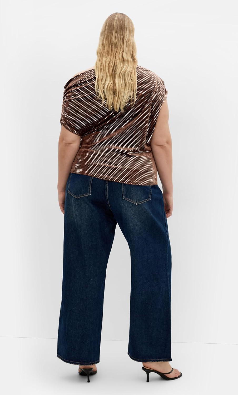 image:imageCity Chic Womens Top Shimmy Off ShoulderBronze