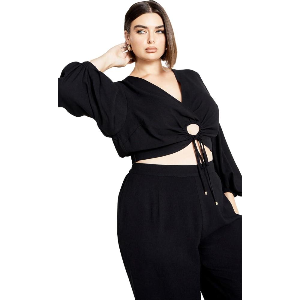 image:imageCity Chic Womens Plus Size Fiesta TopBlack