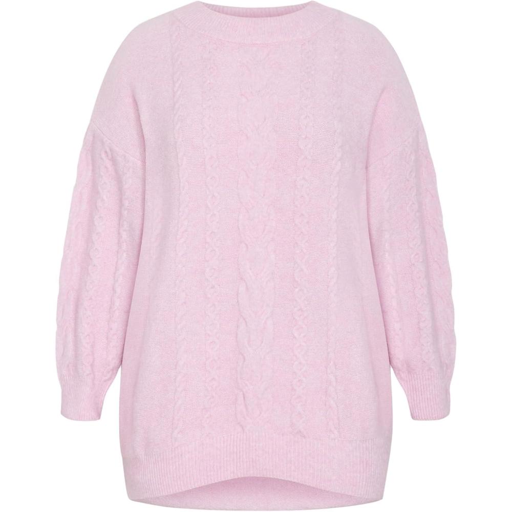 image:imageCity Chic Womens Plus Size Jumper  Claudia KnitSoft Pink