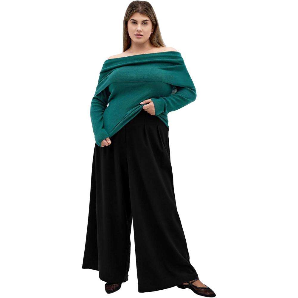 image:imageCity Chic Womens Plus Size Jumper Florence Off ShoulderJade