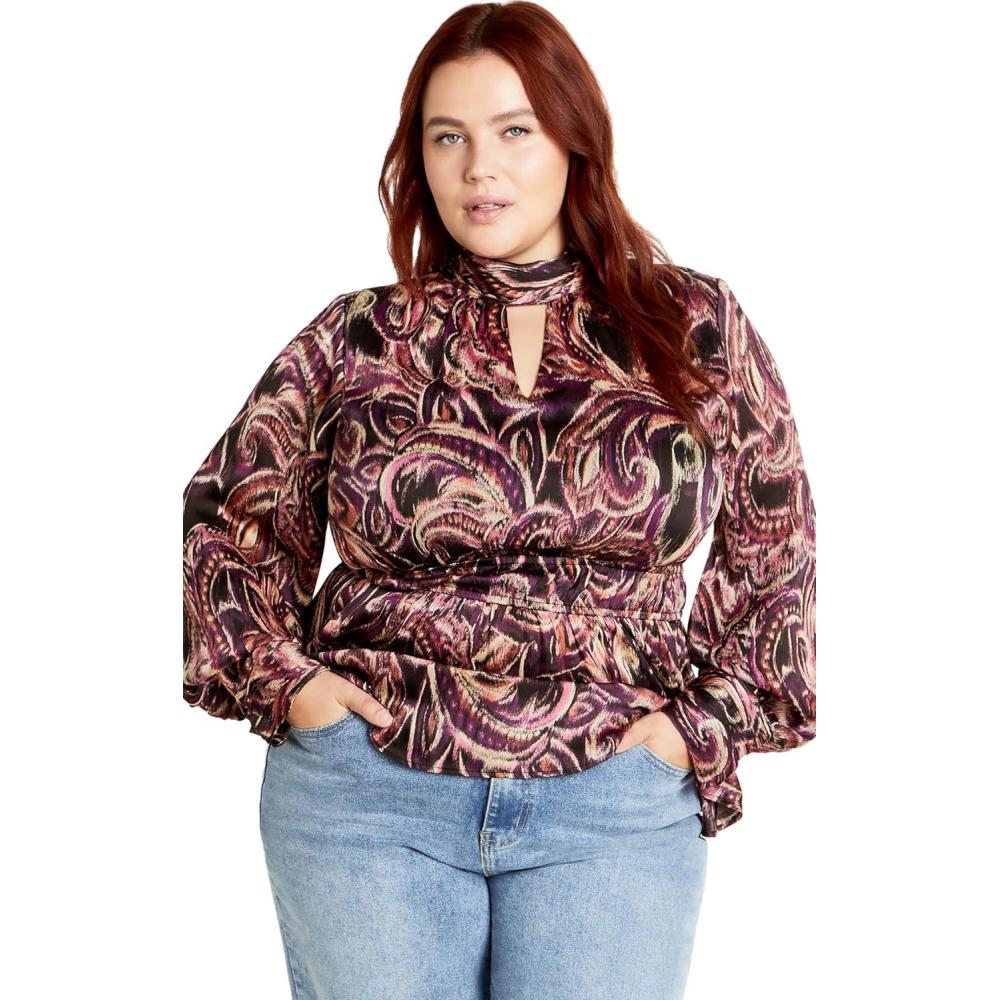 image:imageCity Chic Womens Plus Size Katya TopVintage Paisley