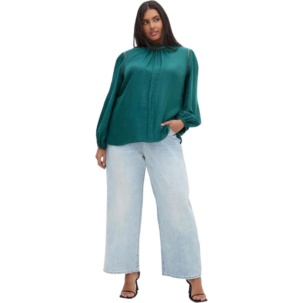 image:imageCity Chic Womens Top Lorelai Long SleeveEmerald