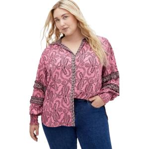 City Chic Plus Size Shirt Dreamweaver(Ornate Splice)