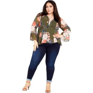 City Chic Women’s MYA Top(Military Gardenia)