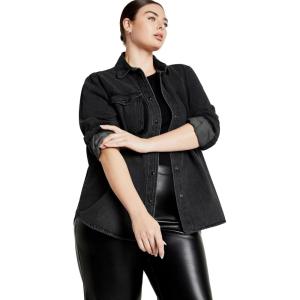 City Chic Women’s Plus Size Denim Ivy Shirt(Grey Wash)