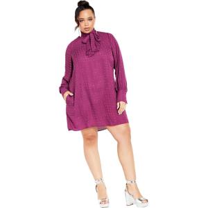 City Chic Women’s Plus Size Nailhead Tunic(Mulberry)