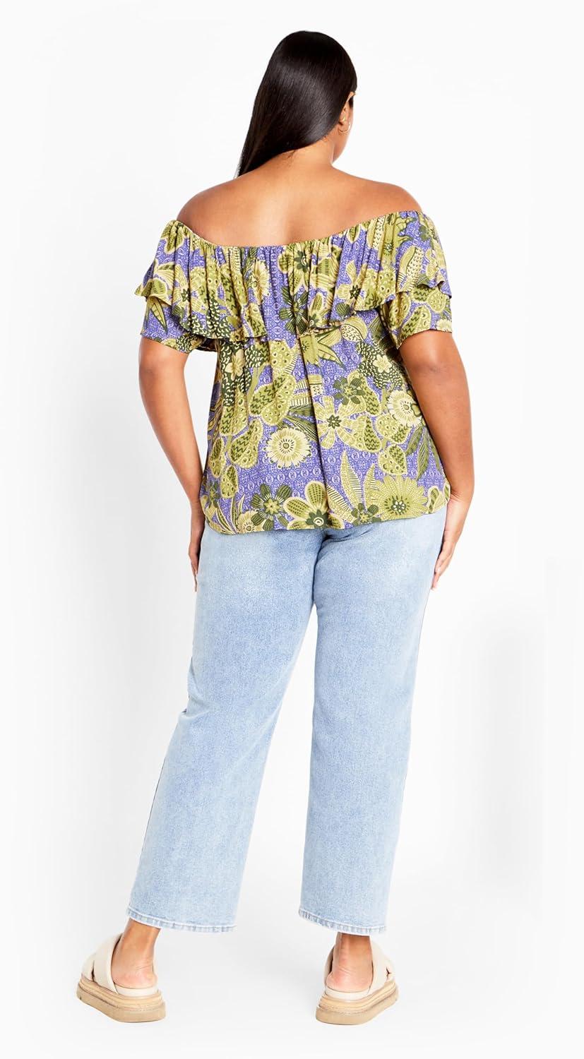 image:imageCity Chic Womens Plus Size Top DaydreamBatik Bloom