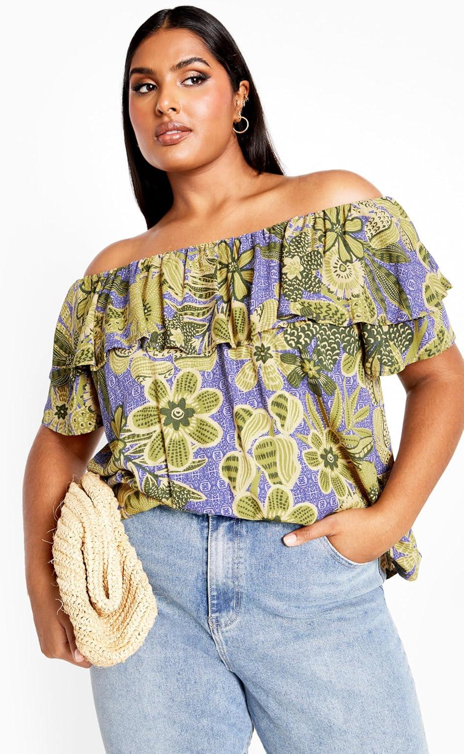 image:imageCity Chic Womens Plus Size Top DaydreamBatik Bloom