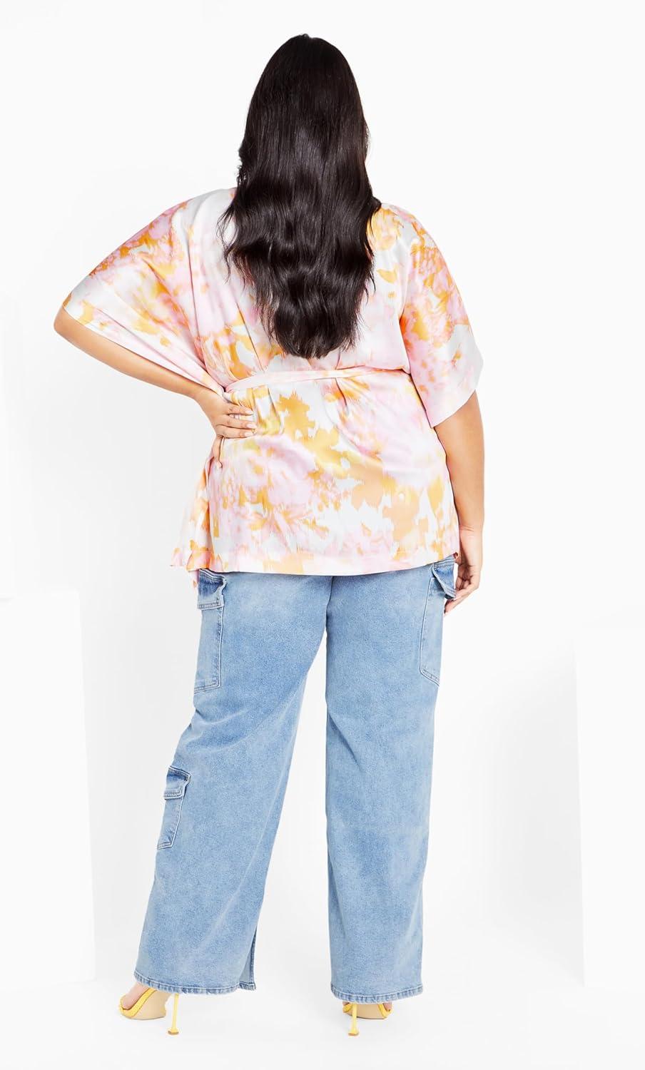image:imageCity Chic Womens Plus Size TopSunset PrintSunset Haze