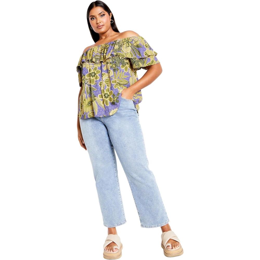 image:imageCity Chic Womens Plus Size Top  DaydreamBatik Bloom
