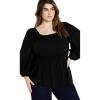 image:imageCity Chic Womens Plus Size Top  PoppyBlack