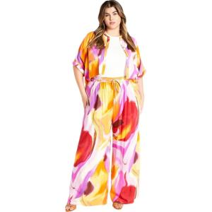 CITY CHIC Plus Size Shirt, Esme Print Shirt(Summer Swirl)