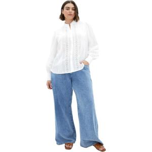 City Chic Women’s Plus Size Shirt – Whimsical(Beige)