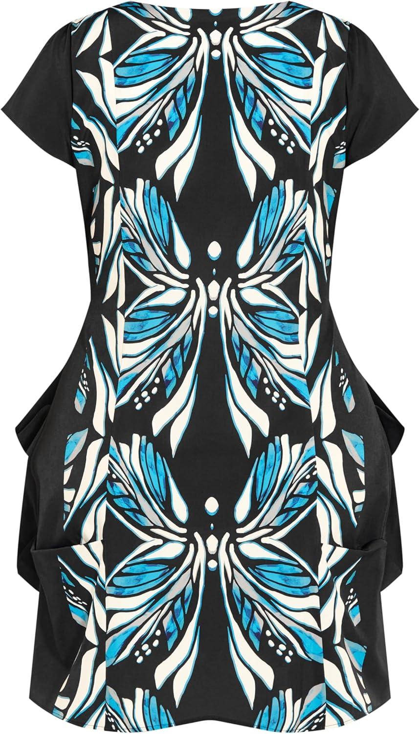image:imageCity Chic Nadia Zip TunicTealBlack Mir Flight