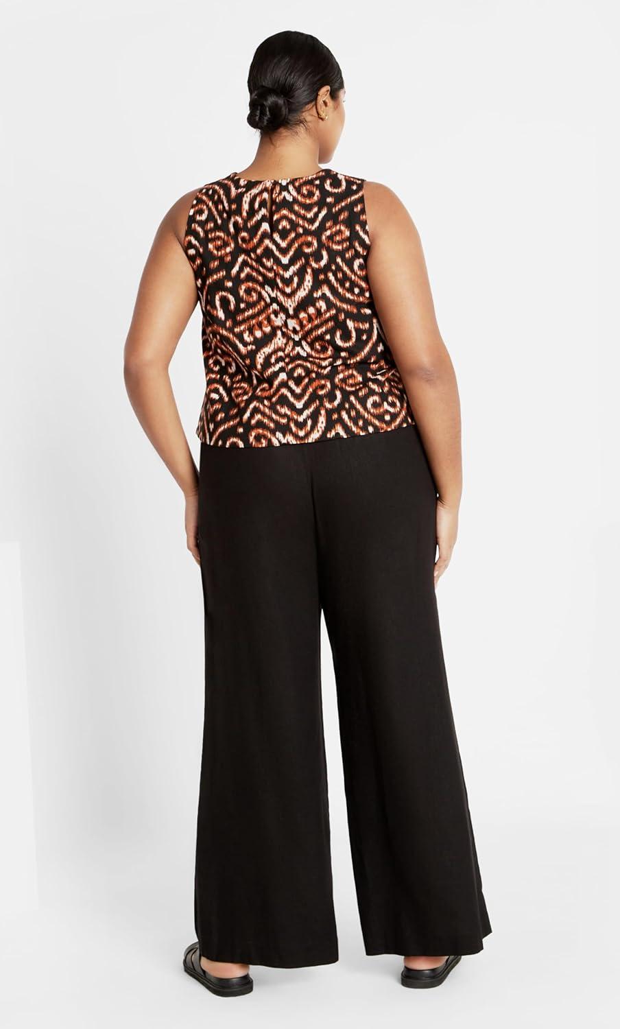 image:imageCity Chic Womens Plus Size Amara Print TopIkat