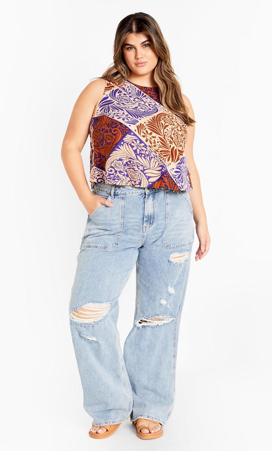 image:imageCity Chic Womens Plus Size Amara Print TopNaxos