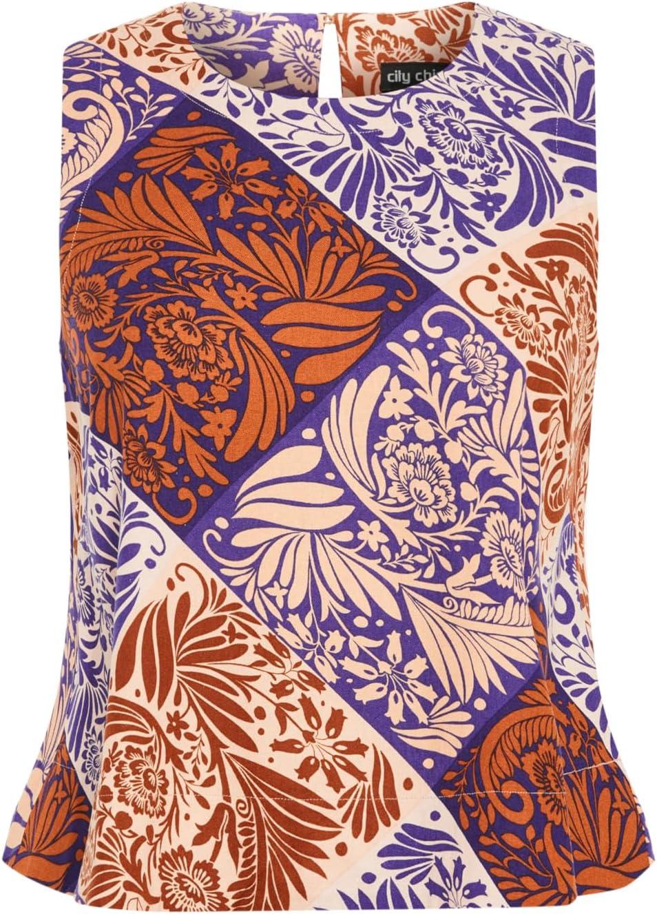 image:imageCity Chic Womens Plus Size Amara Print TopNaxos