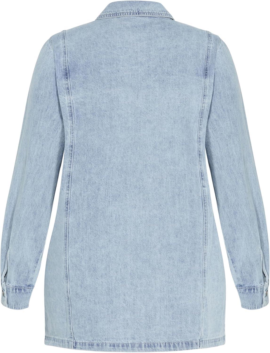 image:imageCity Chic Womens Plus Size Shirt Liv DenimDenim Mid