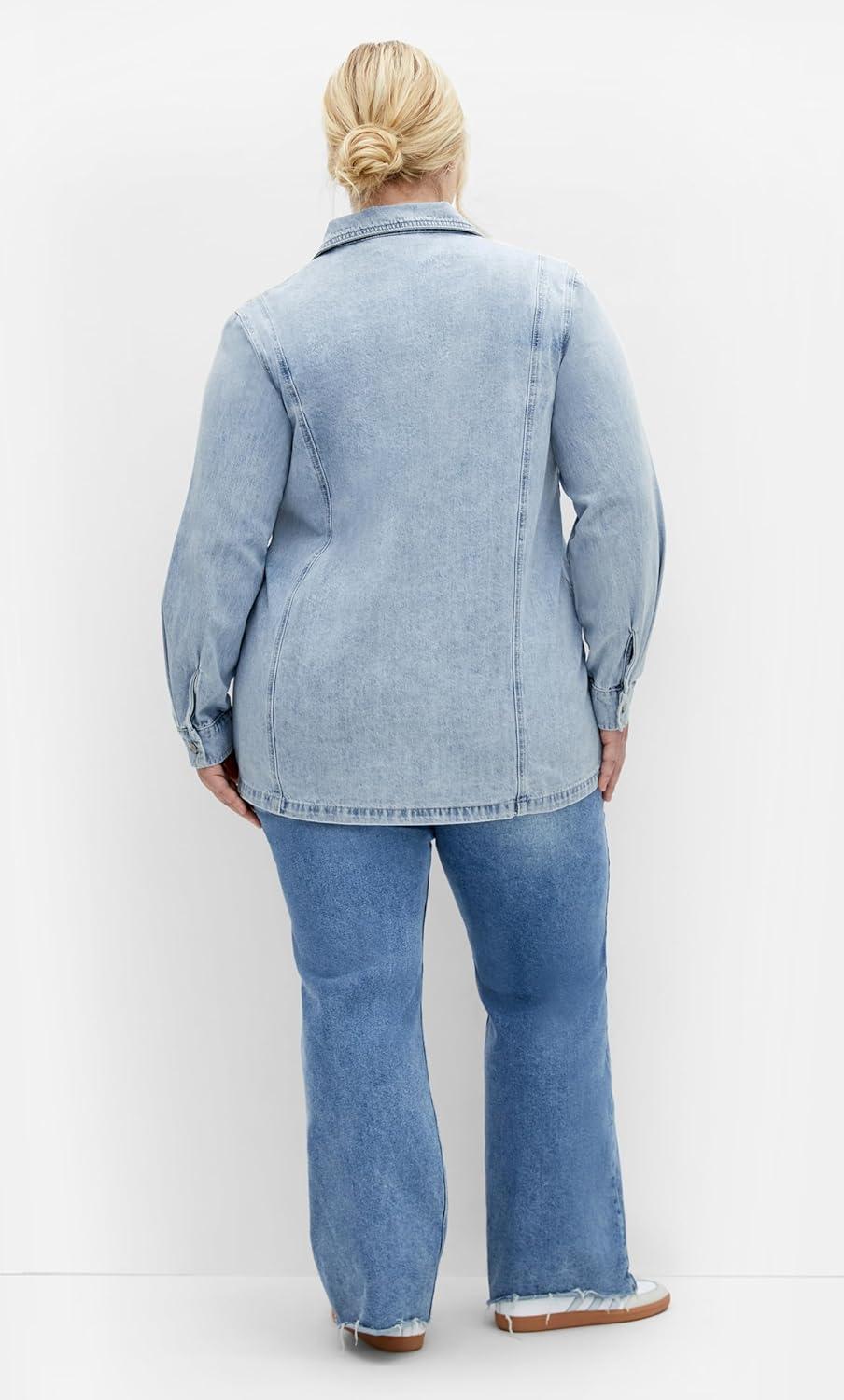 image:imageCity Chic Womens Plus Size Shirt Liv DenimDenim Mid
