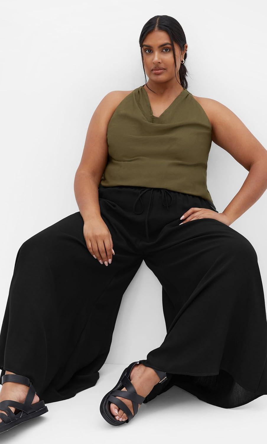 image:imageCity Chic Womens Plus Size Top Paloma 12Light Khaki