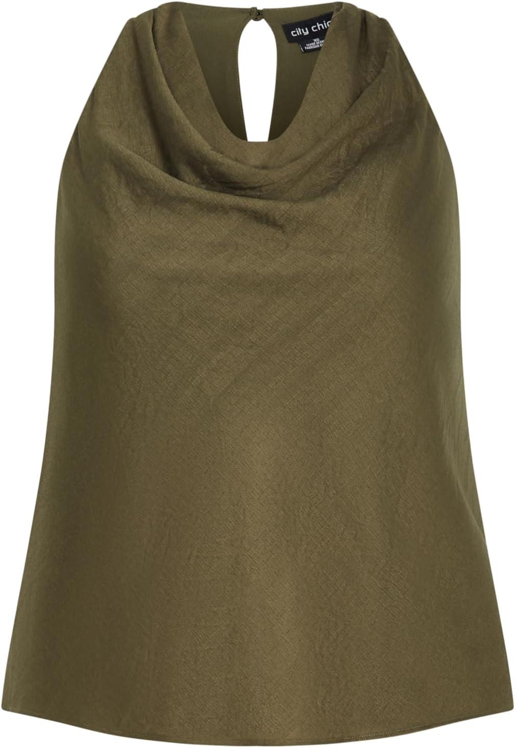 image:imageCity Chic Womens Plus Size Top Paloma 12Light Khaki
