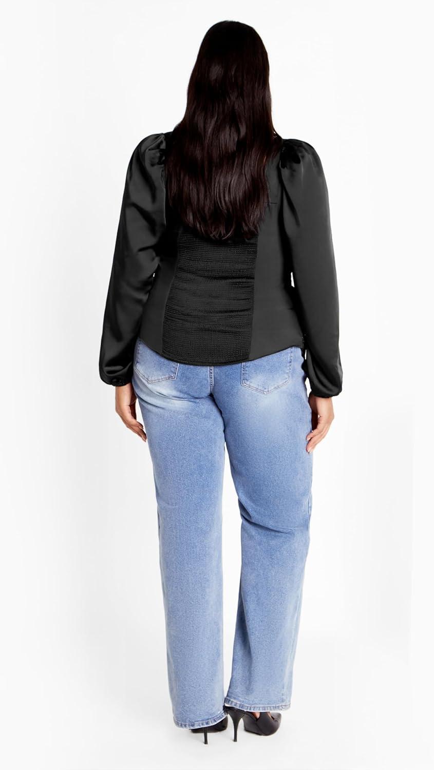 image:imageCity Chic Womens Plus Size Top SiennaBlack