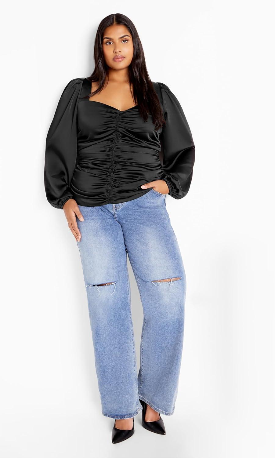 image:imageCity Chic Womens Plus Size Top SiennaBlack