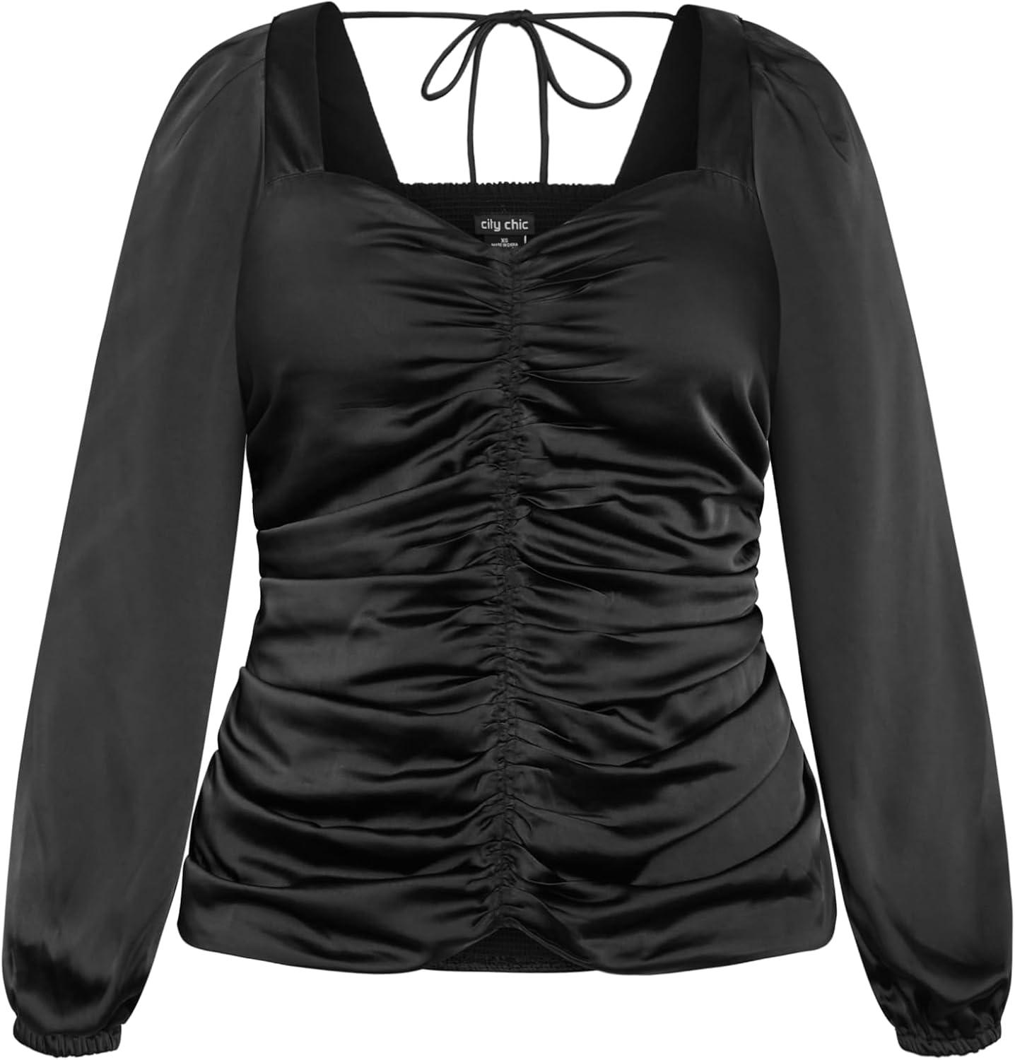 image:imageCity Chic Womens Plus Size Top SiennaBlack