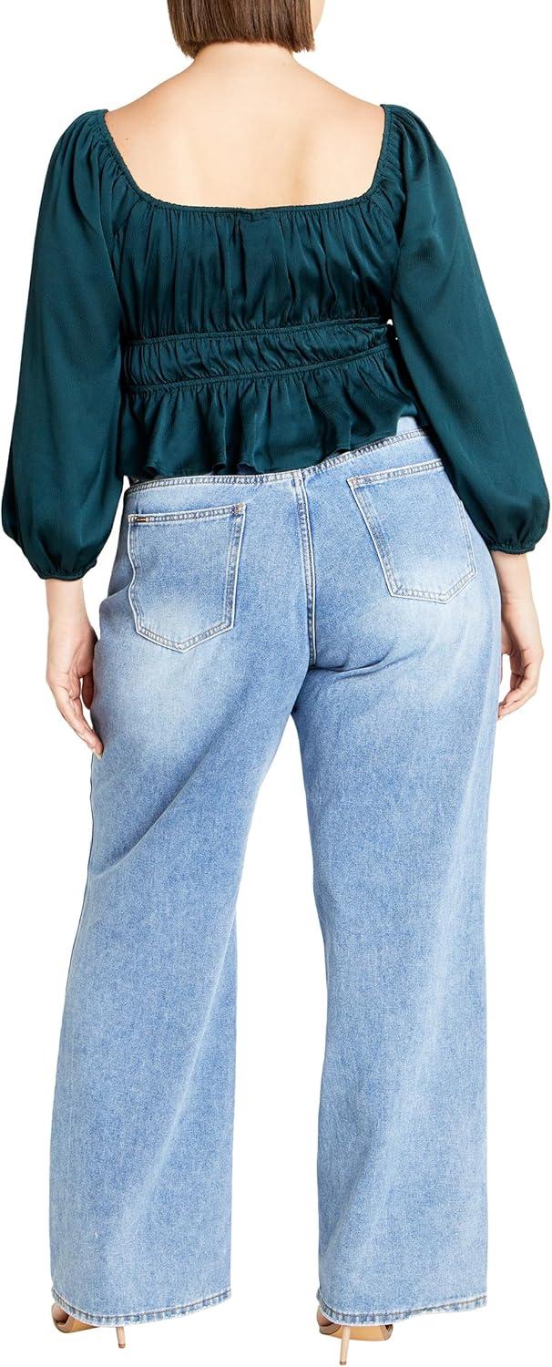 image:imageCity Chic Womens Plus Size Yasmine TopPeacock