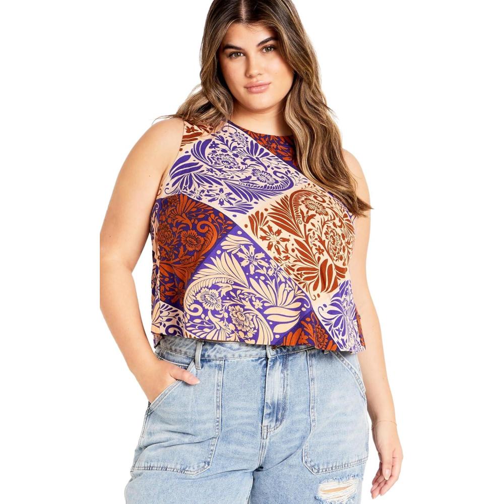image:imageCity Chic Womens Plus Size Amara Print TopNaxos